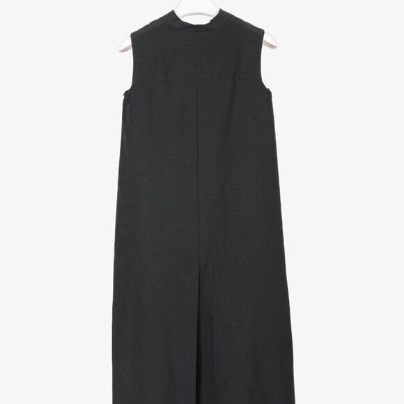 Rick Owens Black Cotton & Silk Hi-Lo Zip Vest - Picture 2 of 10